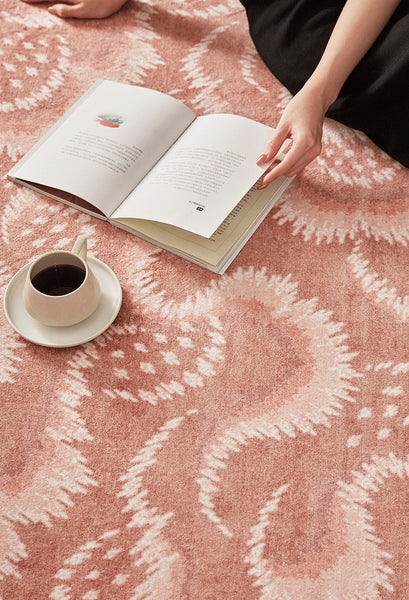 Contemporary Modern Rugs, Mid Century Round Modern Rugs under Chairs, Bedroom Abstract Modern Area Rugs, Geometric Round Rugs for Dining Room-ArtWorkCrafts.com