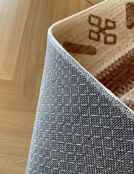 Mid Century Modern Rugs Next to Bed, Contemporary Rugs for Bedroom, Abstract Modern Carpets for Living Room, Modern Rugs for Dining Room-ArtWorkCrafts.com