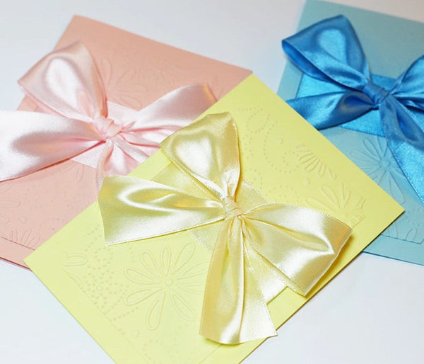 Unique Anniversary Greeting Card to Lovers, Beautiful Valentine's Day Greeting Card, Creative Birthday Greeting Card, Bowknot Greeting Cards, Original Handmade Wedding Greeting Card-ArtWorkCrafts.com