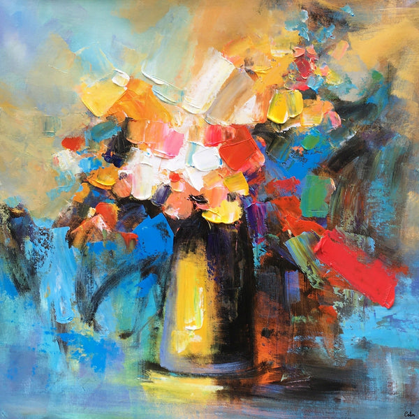 Flower Acrylic Painting, Abstract Acrylic Painting, Flower Painting for Sale, Custom Acrylic Painting on Canvas, Abstract Art on Canvas
