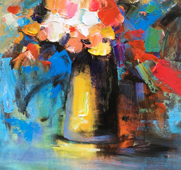Flower Acrylic Painting, Abstract Acrylic Painting, Flower Painting for Sale, Custom Acrylic Painting on Canvas, Abstract Art on Canvas