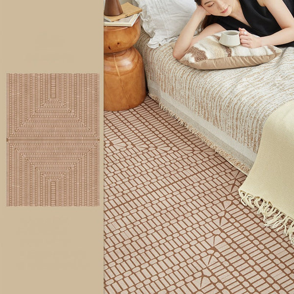 Mid Century Geometric Carpets, Modern Rugs under Dining Room Table, Contemporary Modern Rugs Next to Bed, Abstract Modern Rugs for Living Room-ArtWorkCrafts.com