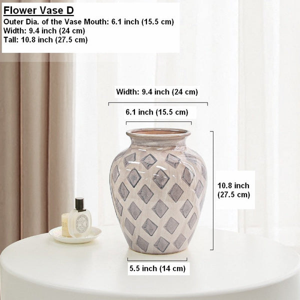 Contemporary Vases for Modern Home Decor, Porcelain Flower Vases, Flower Vases on Table, Ceramic Bouquet Vases, Dining Table Centerpiece-ArtWorkCrafts.com