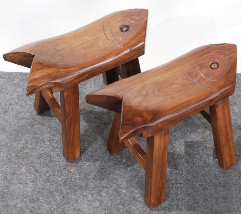 Solid Wood low Stool, Creative Shoe-changing Stool, Handmade Vintage Old Elm Wood Stool, Children's Wooden Stool, Sofa Stool, Dining Table Stool-ArtWorkCrafts.com