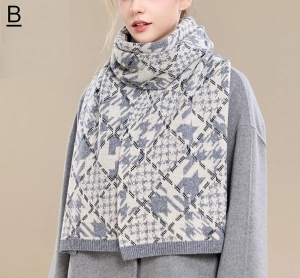 Holiday Scarf, Winter Wool Scarf, Warm Winter Scarf, Soft Cashmere Scarf for Women, Elegant Wool Scarves, Christmas Gifts for Her, Cold Weather Scarf, Fashion Scarf-ArtWorkCrafts.com