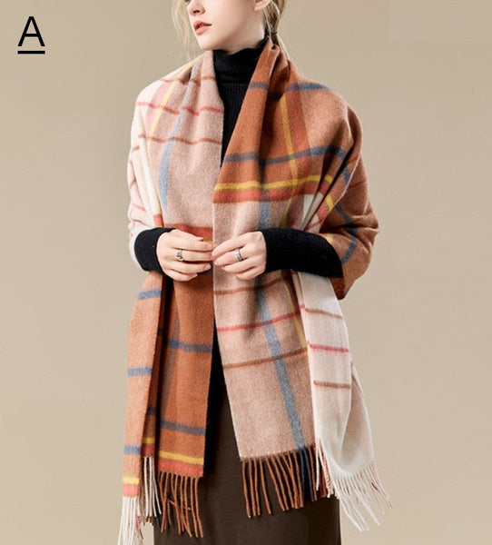 Christmas Holiday Gift, Evening Wrap, Large Wool Scarf, Winter Shawl, Elegant Shawl, Warm Cape, Cold Weather Scarf, Fashion Scarf, Oversized Scarf, Winter Shawl-ArtWorkCrafts.com