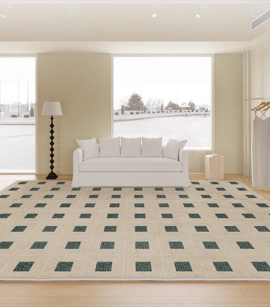 Modern Rugs for Living Room, Contemporary Soft Rugs under Sofa, Bedroom Modern Area Rugs, Large Abstract Rugs for Office-ArtWorkCrafts.com