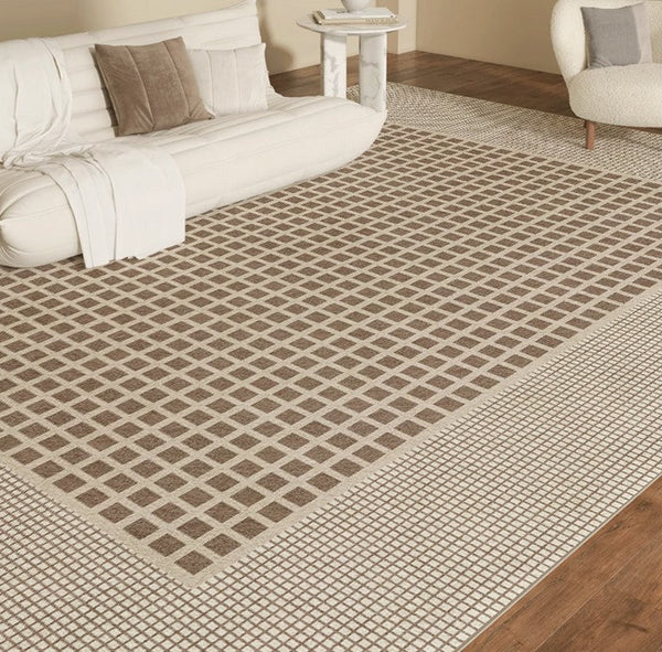 Contemporary Soft Rugs Next to Bed, Abstract Modern Rugs for Living Room, Dining Room Modern Floor Carpets, Modern Rug Ideas for Bedroom-ArtWorkCrafts.com