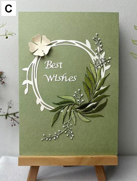 Best Wishes Embroidery Greeting Cards, Beautiful Greeting Cards to Friends, Creative Birthday Greeting Card, Original Handmade Embroidery Greeting Cards-ArtWorkCrafts.com