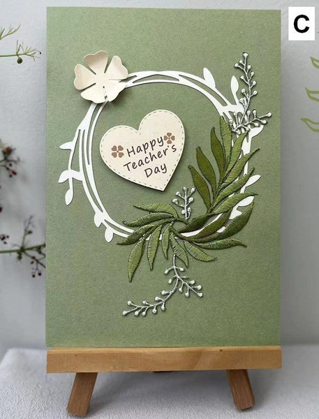 Creative Teacher's Day Greeting Card, Beautiful Greeting Cards, Embroidery Greeting Cards, Original Handmade Embroidery Greeting Cards-ArtWorkCrafts.com