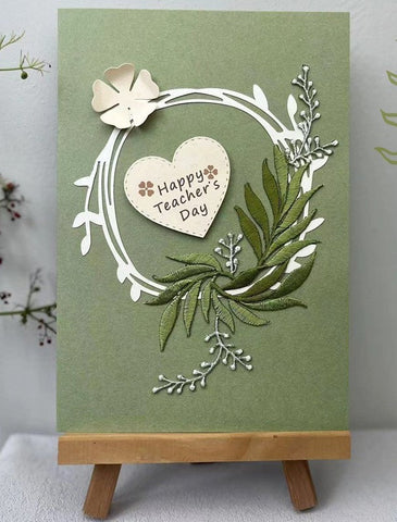 Creative Teacher's Day Greeting Card, Beautiful Greeting Cards, Embroidery Greeting Cards, Original Handmade Embroidery Greeting Cards-ArtWorkCrafts.com