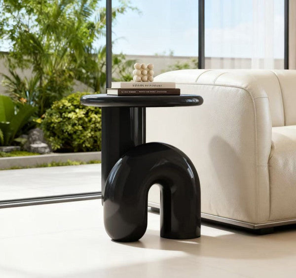 Contemporary Round Side Table, Minimalist Modern Occasional Table, Low Profile Sofa Table, Unique Small End Table, Portable Casual Side Table, Creative Coffee Table, Lightweight Indoor Outdoor Table, Contemporary Side Table