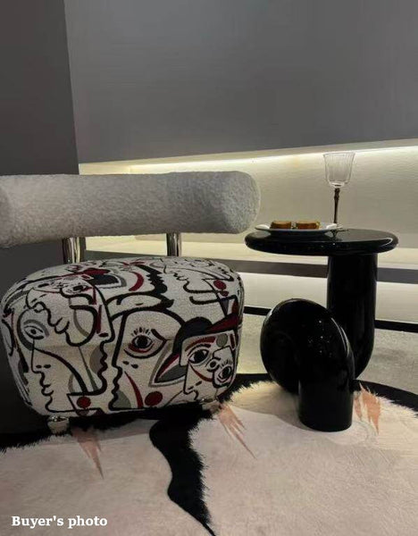 Contemporary Round Side Table, Minimalist Modern Occasional Table, Low Profile Sofa Table, Unique Small End Table, Portable Casual Side Table, Creative Coffee Table, Lightweight Indoor Outdoor Table, Contemporary Side Table