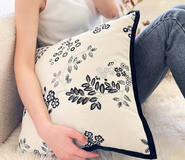 Decorative Pillows for Couch, Square Decorative Pillow Covers, Farmhouse Decorative Pillows for Sofa, Spring Swallow Decorative Pillows for Bedroom-ArtWorkCrafts.com