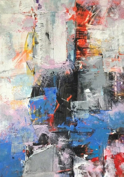Modern Paintings Behind Sofa, Acrylic Paintings on Canvas, Large Painting for Living Room, Contemporary Canvas Wall Art, Buy Paintings Online-ArtWorkCrafts.com