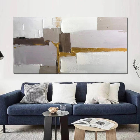 Abstract Wall Art Paintings, Large Acrylic Paintings on Canvas, Hand Painted Wall Art Paintings, Modern Art Paintings for Dining Room, Contemporary Canvas Artwork-ArtWorkCrafts.com