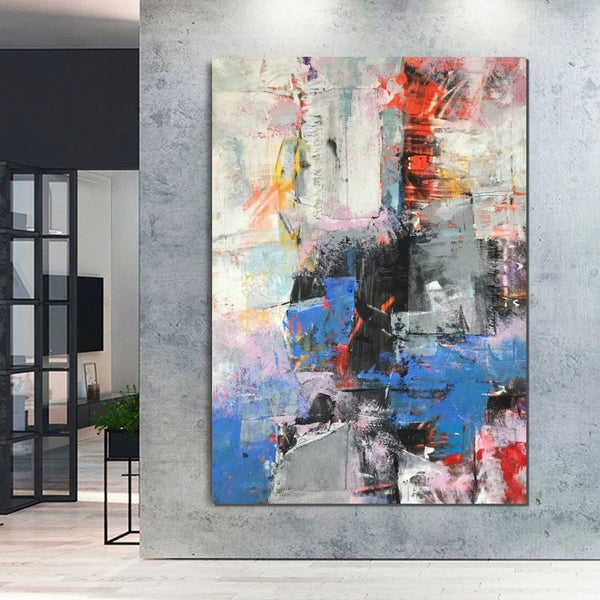 Modern Paintings Behind Sofa, Acrylic Paintings on Canvas, Large Painting for Living Room, Contemporary Canvas Wall Art, Buy Paintings Online-ArtWorkCrafts.com