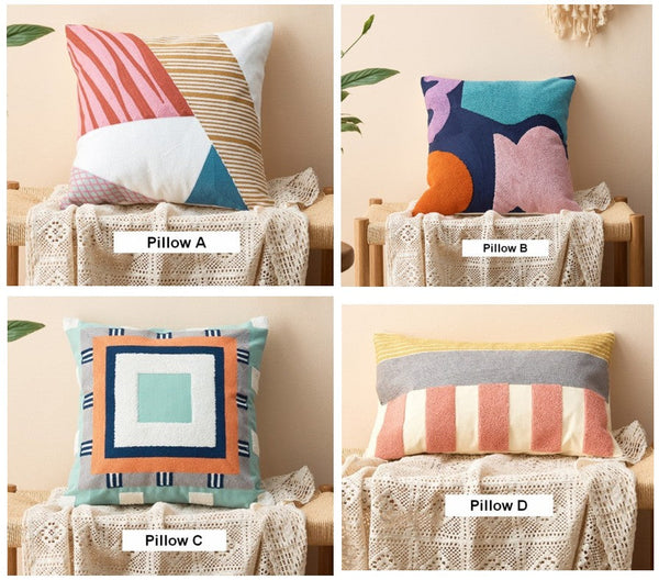 Large Modern Sofa Cushion, Decorative Pillow Covers, Modern Pillows for Couch, Abstract Decorative Throw Pillows for Living Room-ArtWorkCrafts.com