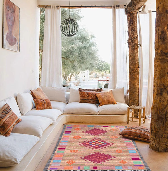 Vintage Persian Rugs, Bedroom Morocco Rugs, Vintage Rugs for Dining Room, Extra Large Traditional Colorful Moroccan Rug, Oversized Area Rugs for Living Room-ArtWorkCrafts.com