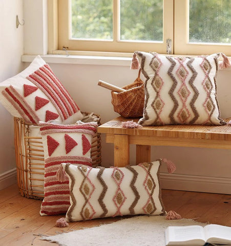 Simple Decorative Pillow Covers, Modern Decorative Pillows for Interior Design, Square Modern Throw Pillows for Couch, Contemporary Modern Sofa Pillows-ArtWorkCrafts.com