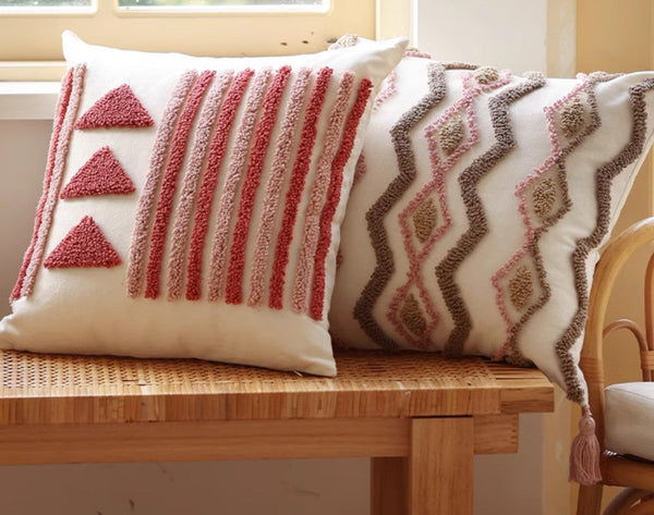 Modern Decorative Pillows for Interior Design, Simple Decorative Pillow Covers, Square Modern Throw Pillows for Couch, Contemporary Modern Sofa Pillows-ArtWorkCrafts.com