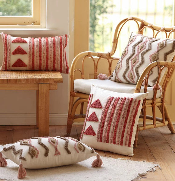 Modern Decorative Pillows for Interior Design, Simple Decorative Pillow Covers, Square Modern Throw Pillows for Couch, Contemporary Modern Sofa Pillows-ArtWorkCrafts.com