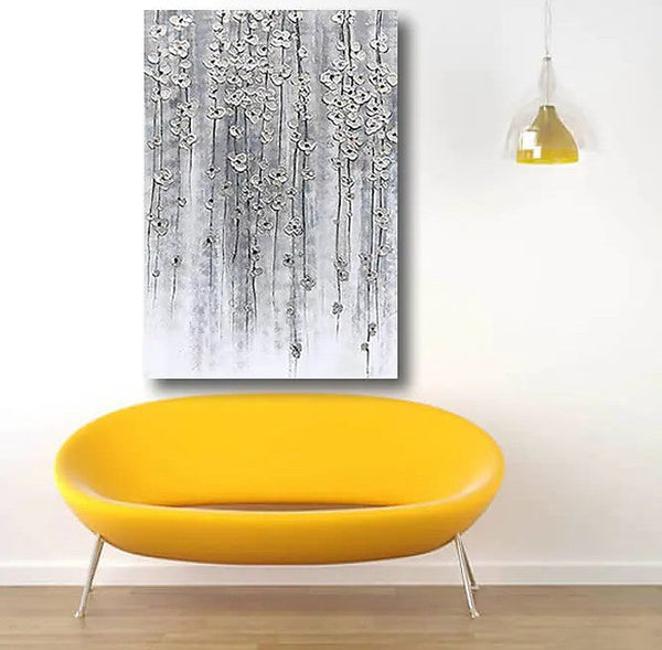 Paintings for Bedroom, Abstract Flower Painting, Flower Acrylic Painting, Canvas Painting Flower, Simple Modern Acrylic Paintings