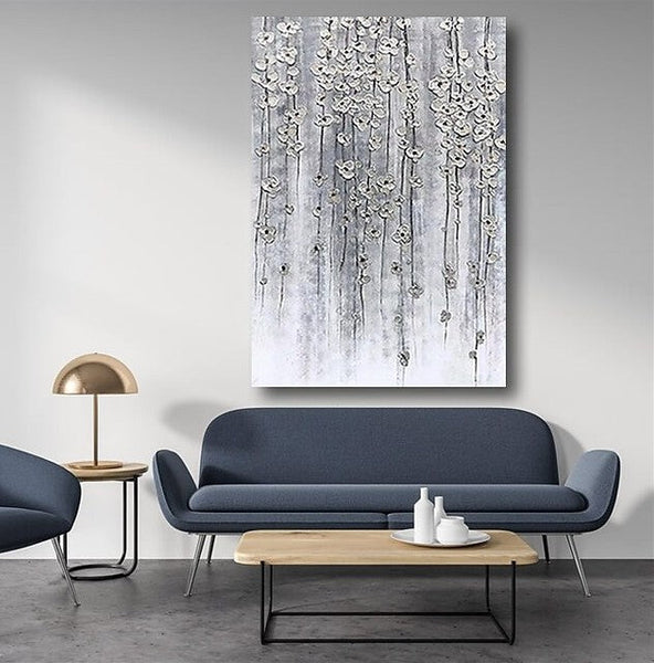 Paintings for Bedroom, Abstract Flower Painting, Flower Acrylic Painting, Canvas Painting Flower, Simple Modern Acrylic Paintings