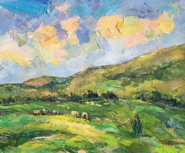 Landscape Painting for Sale, Mountain Painting, Custom Original Landscape Painting on Canvas, Landscape Painting for Living Room-ArtWorkCrafts.com