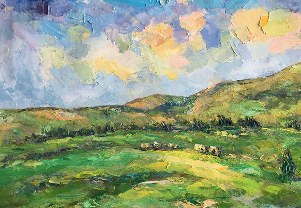 Landscape Painting for Sale, Mountain Painting, Custom Original Landscape Painting on Canvas, Landscape Painting for Living Room-ArtWorkCrafts.com