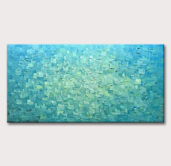 Modern Paintings for Living Room, Large Acrylic Paintings for Bedroom, Simple Wall Art Paintings, Impasto Artwork, Blue Abstract Paintings-ArtWorkCrafts.com