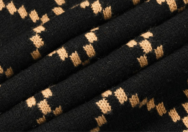 Elegant Wool Scarves, Black Brown Warm Winter Scarf, Winter Wool Scarf, Soft Cashmere Scarf for Women, Cold Weather Scarf, Fashion Scarf, Christmas Gifts for Her, Holiday Scarf-ArtWorkCrafts.com