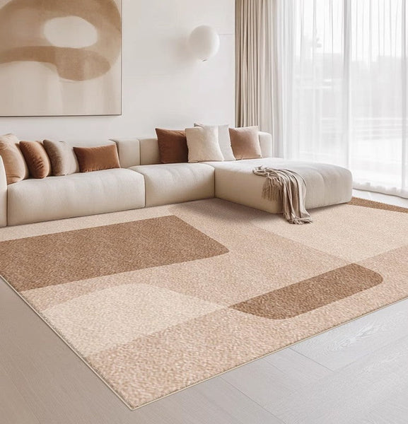 Contemporary Modern Rugs for Office, Living Room Rug Placement Ideas, Modern Rugs in Dining Room, Bedroom Geometric Modern-ArtWorkCrafts.com