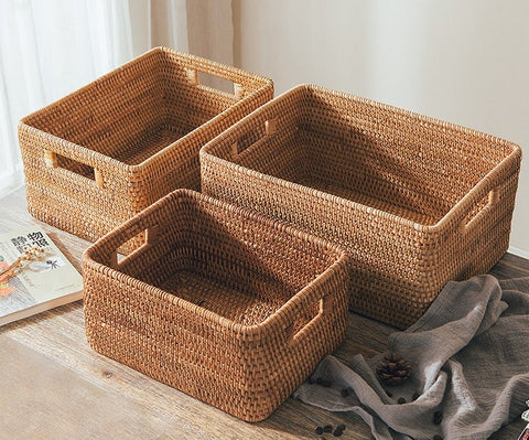 Storage Basket for Shelves, Rectangle Storage Basket for Toys, Storage Baskets for Bathroom, Kitchen Storage Baskets-ArtWorkCrafts.com