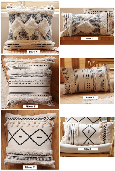 Modern Decorative Pillows for Interior Design, Decorative Pillow Covers, Square Modern Throw Pillows for Couch, Contemporary Modern Sofa Pillows-ArtWorkCrafts.com