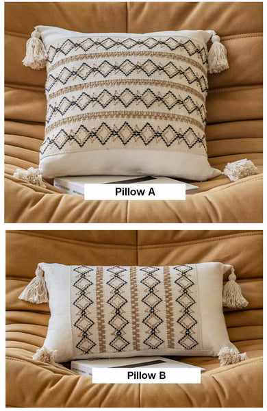 Modern Square Decorative Pillows for Couch, Large Modern Decorative Pillows for Bedroom, Contemporary Modern Sofa Pillows, Decorative Pillow Covers-ArtWorkCrafts.com