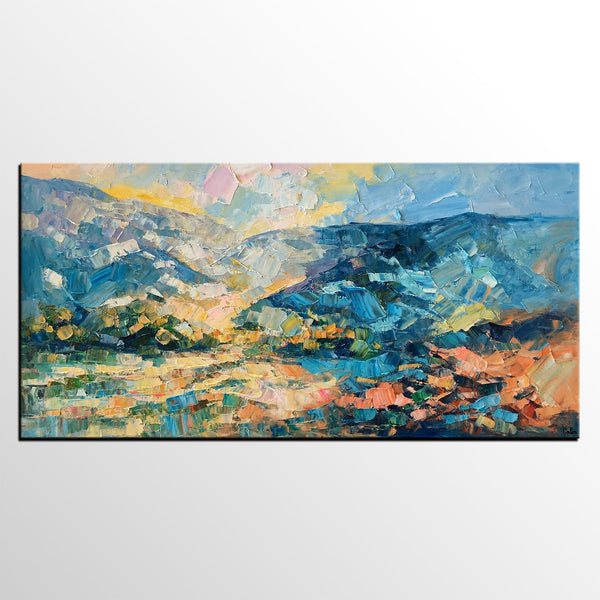 Canvas Art, Wall Art, Original Artwork, Original Art, Custom Canvas Painting, Mountain Landscape Art