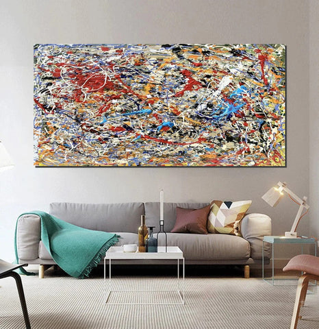Colorful Contemporary Canvas Artwork, Modern Art Paintings for Dining Room, Abstract Wall Art Paintings, Large Acrylic Paintings on Canvas, Hand Painted Wall Art Paintings-ArtWorkCrafts.com