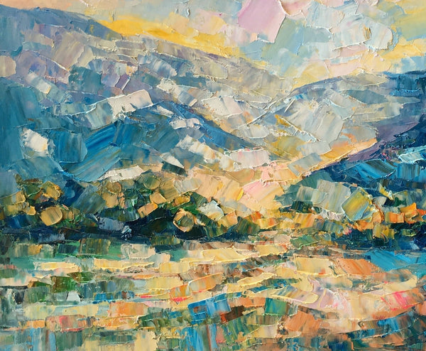Canvas Art, Wall Art, Original Artwork, Original Art, Custom Canvas Painting, Mountain Landscape Art