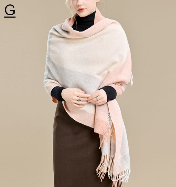 Christmas Holiday Gift, Evening Wrap, Large Wool Scarf, Winter Shawl, Elegant Shawl, Warm Cape, Cold Weather Scarf, Fashion Scarf, Oversized Scarf, Winter Shawl-ArtWorkCrafts.com