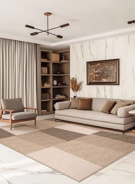 Extra Large Modern Floor Carpets for Office, Modern Area Rug for Living Room, Contemporary Rugs for Dining Room, Bedroom Floor Rugs-ArtWorkCrafts.com