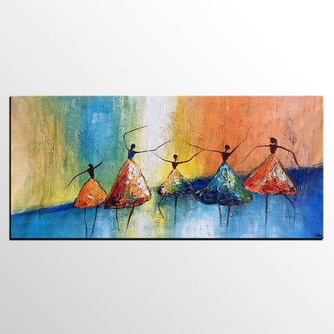Acrylic Abstract Painting, Ballet Dancer Painting, Abstract Modern Painting, Modern Paintings for Living Room,Custom Art-ArtWorkCrafts.com