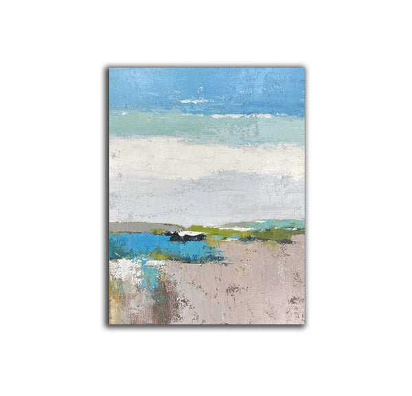 Acrylic Paintings on Canvas, Simple Modern Art, Large Paintings Behind Sofa, Acrylic Painting for Bedroom, Blue Modern Paintings, Buy Paintings Online