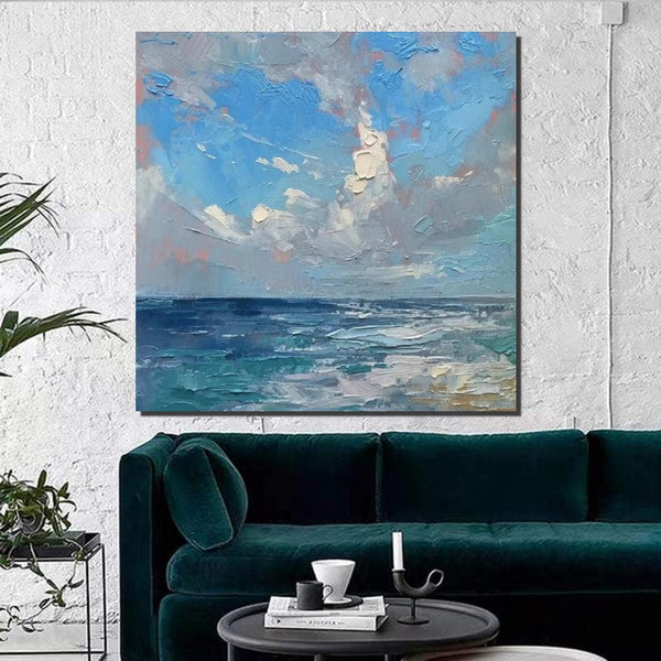Abstract Landscape Canvas Painting for Living Room, Modern Wall Art Painting, Contemporary Abstract Artwork, Heavy Texture Paintings for Interior Design-ArtWorkCrafts.com