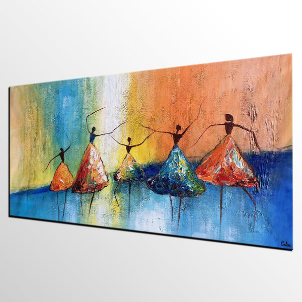 Acrylic Abstract Painting, Ballet Dancer Painting, Abstract Modern Painting, Modern Paintings for Living Room,Custom Art-ArtWorkCrafts.com