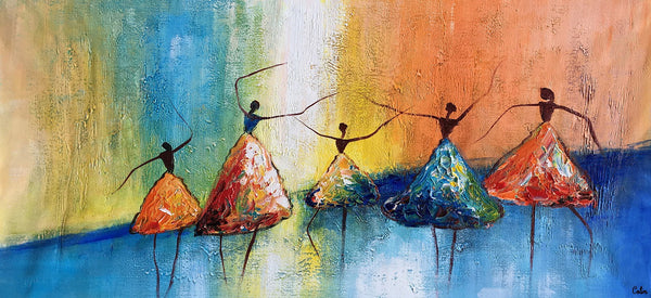 Acrylic Abstract Painting, Ballet Dancer Painting, Abstract Modern Painting, Modern Paintings for Living Room,Custom Art-ArtWorkCrafts.com