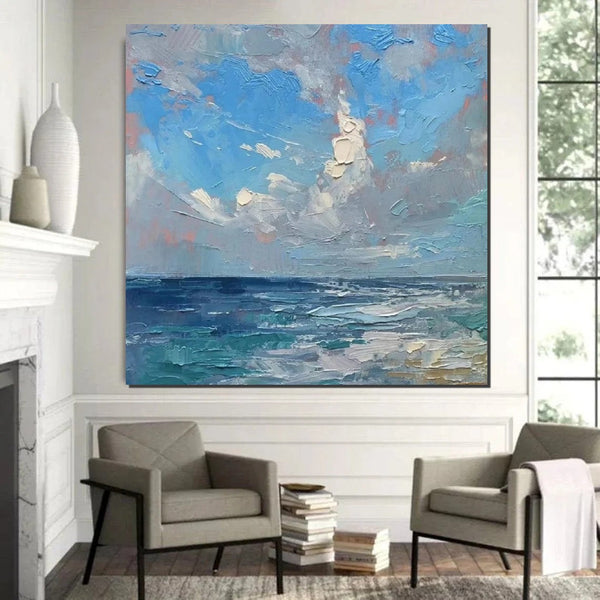 Abstract Landscape Canvas Painting for Living Room, Modern Wall Art Painting, Contemporary Abstract Artwork, Heavy Texture Paintings for Interior Design-ArtWorkCrafts.com
