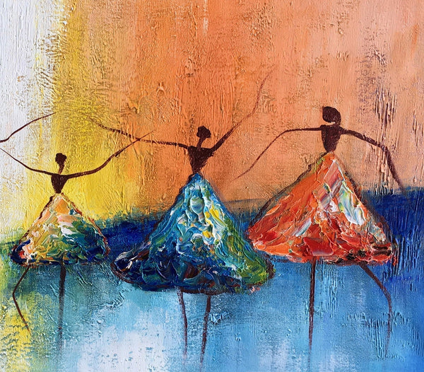 Acrylic Abstract Painting, Ballet Dancer Painting, Abstract Modern Painting, Modern Paintings for Living Room,Custom Art-ArtWorkCrafts.com