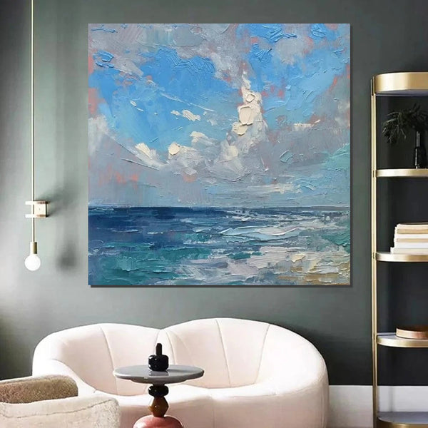Abstract Landscape Canvas Painting for Living Room, Modern Wall Art Painting, Contemporary Abstract Artwork, Heavy Texture Paintings for Interior Design-ArtWorkCrafts.com