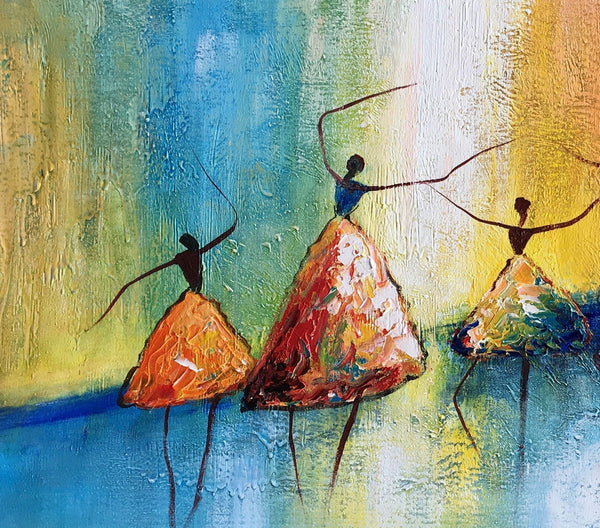 Acrylic Abstract Painting, Ballet Dancer Painting, Abstract Modern Painting, Modern Paintings for Living Room,Custom Art-ArtWorkCrafts.com